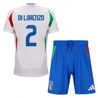 Camiseta Italia Giovanni Di Lorenzo #2 Segunda Equipación Replica Eurocopa 2024 para niños mangas cortas (+ Pantalones cortos)